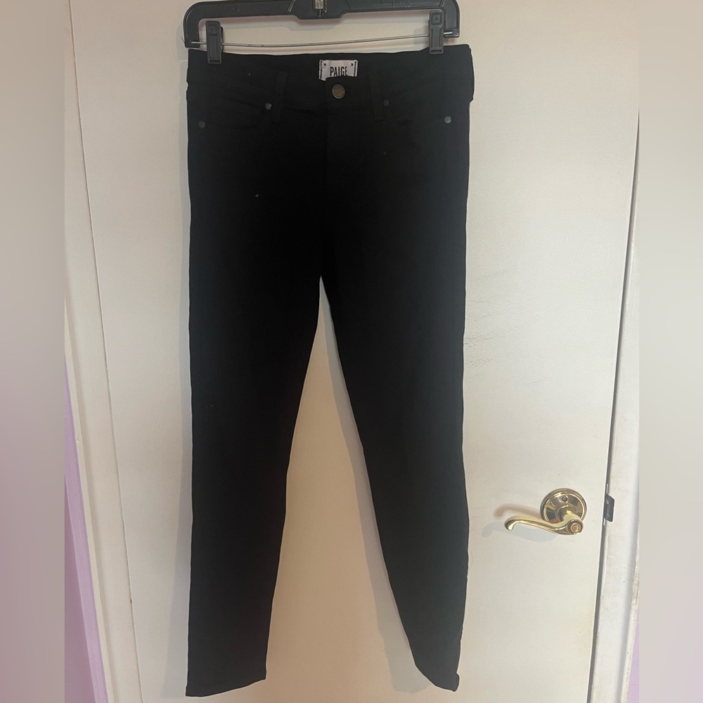 Paige denim black skinny jeans